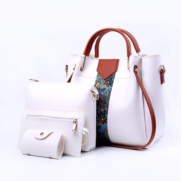 Delicacy 4 Pcs White Handbag